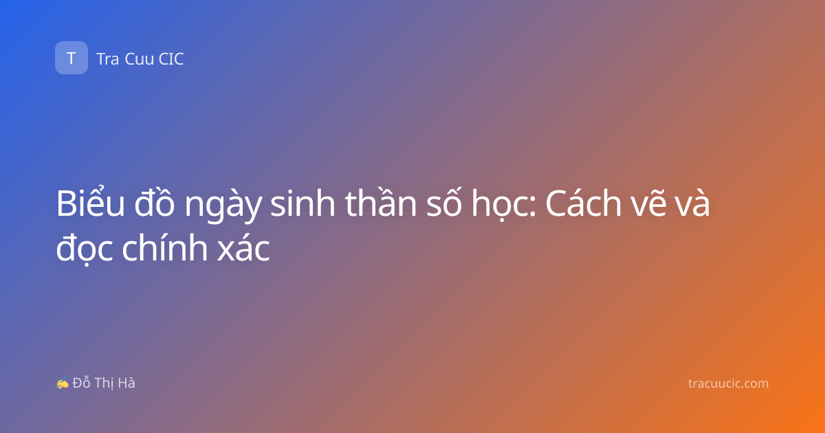 Biểu đồ ngày sinh thần số học: Cách vẽ và đọc chính xác